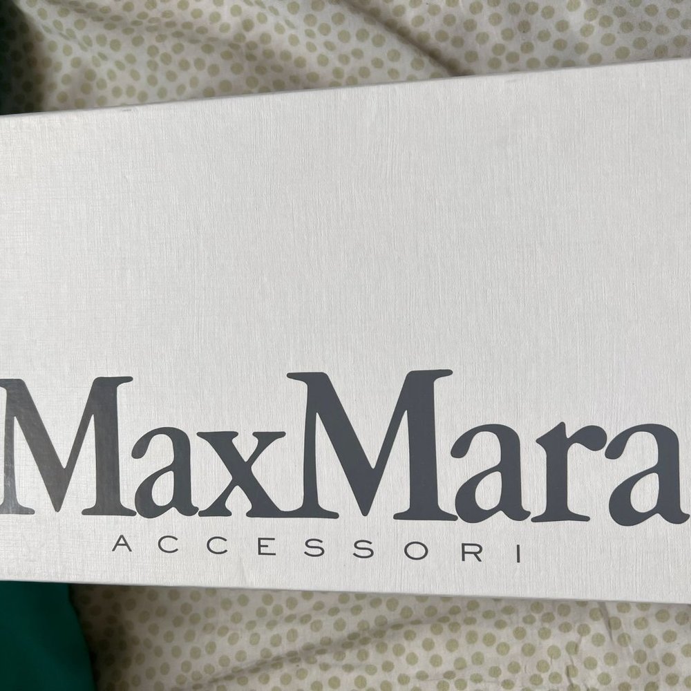 Max Mara Navy Blue Women's Sally Leather Slingback Pumps Size 7.5 - Picture 3 of 5